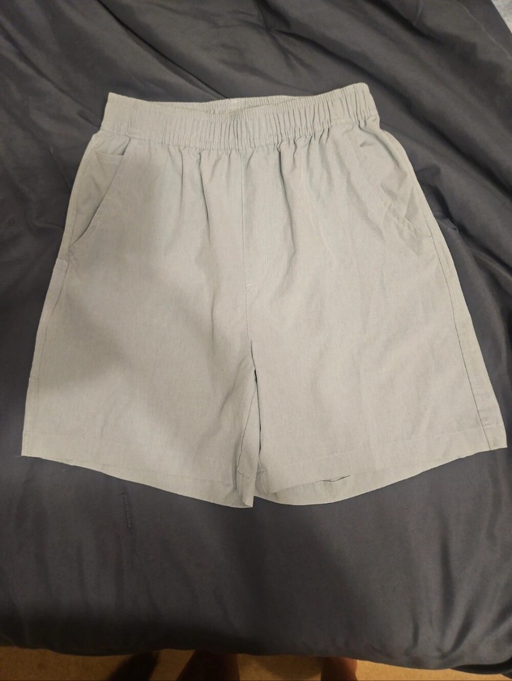 Men's Lightweight Elastic-Waist Shorts in Light Blue